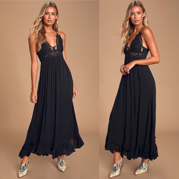 black maxi slip